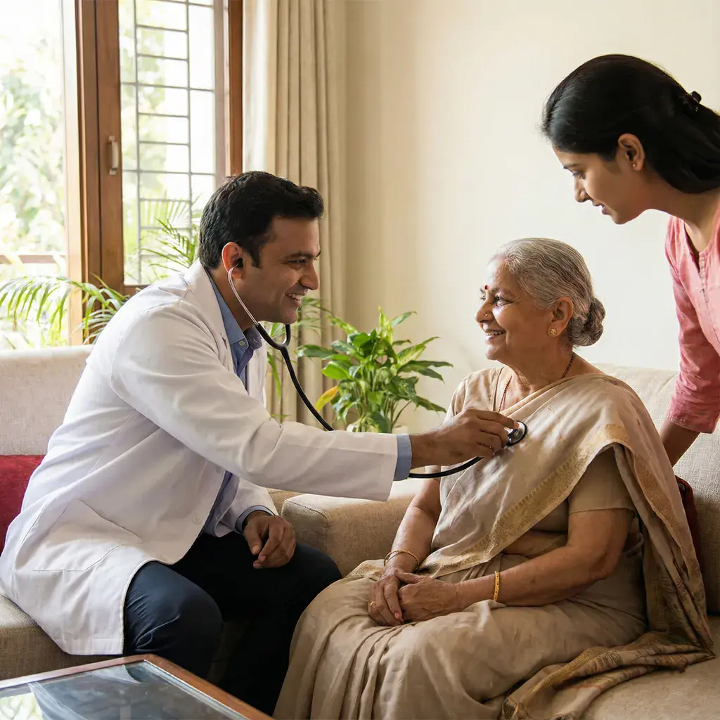Physiotherapy professional performing a patient checkup