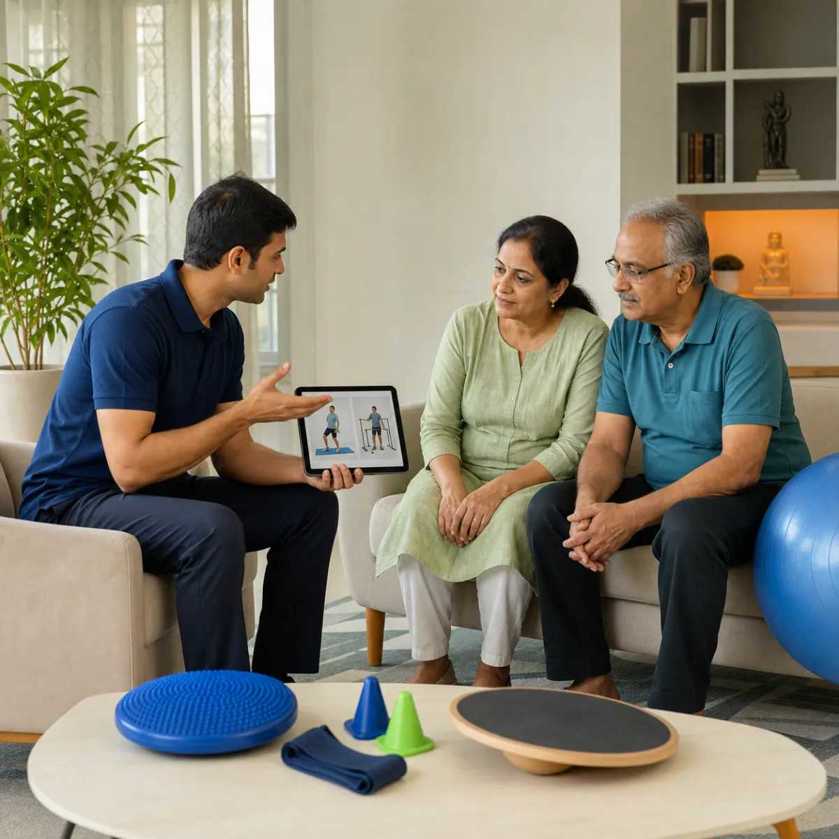 CareMotion physiotherapist delivering a personalized Balance and Coordination Training service in Khardah