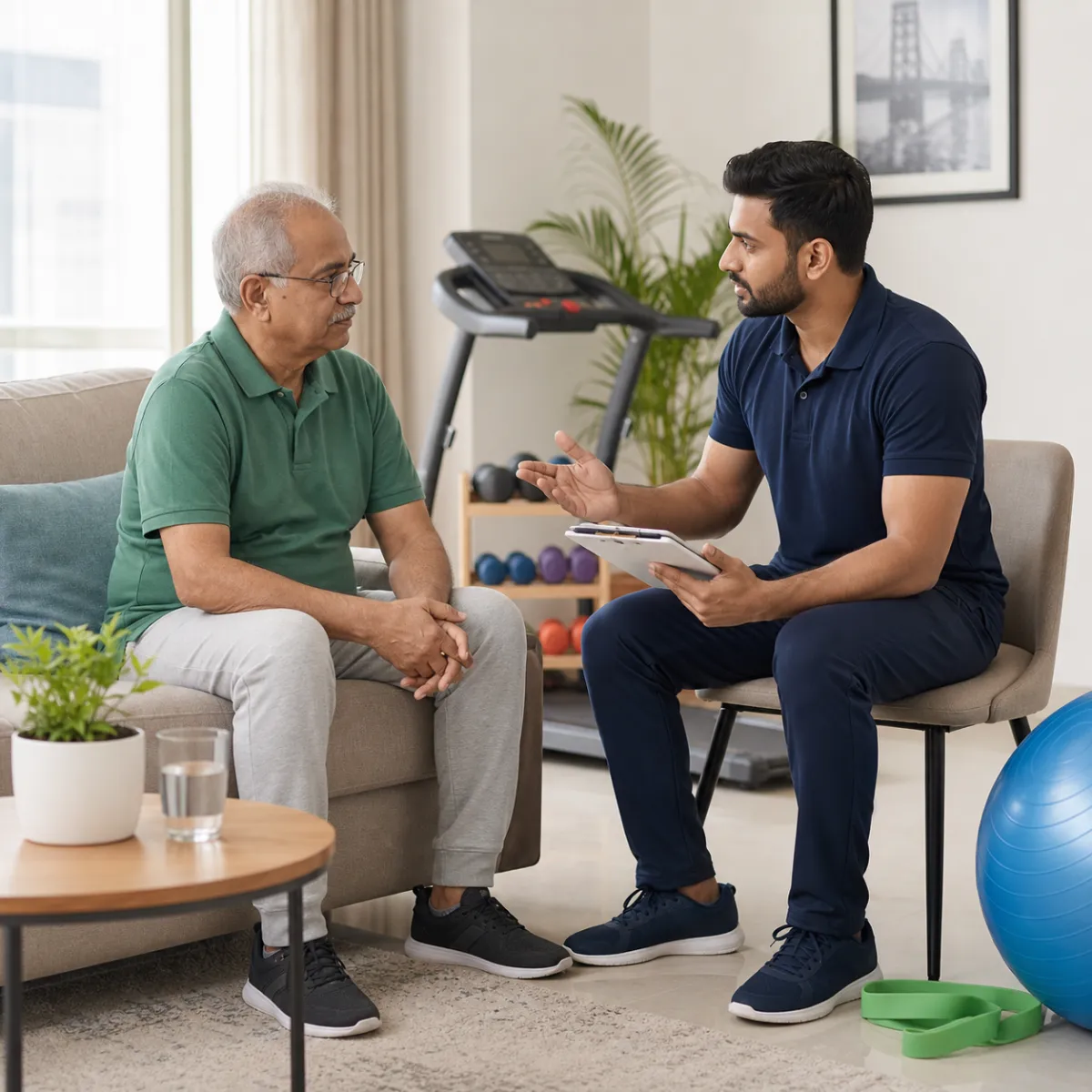 Physiotherapist completing an individualized Cardiac Rehabilitation assessment in Hyde Road