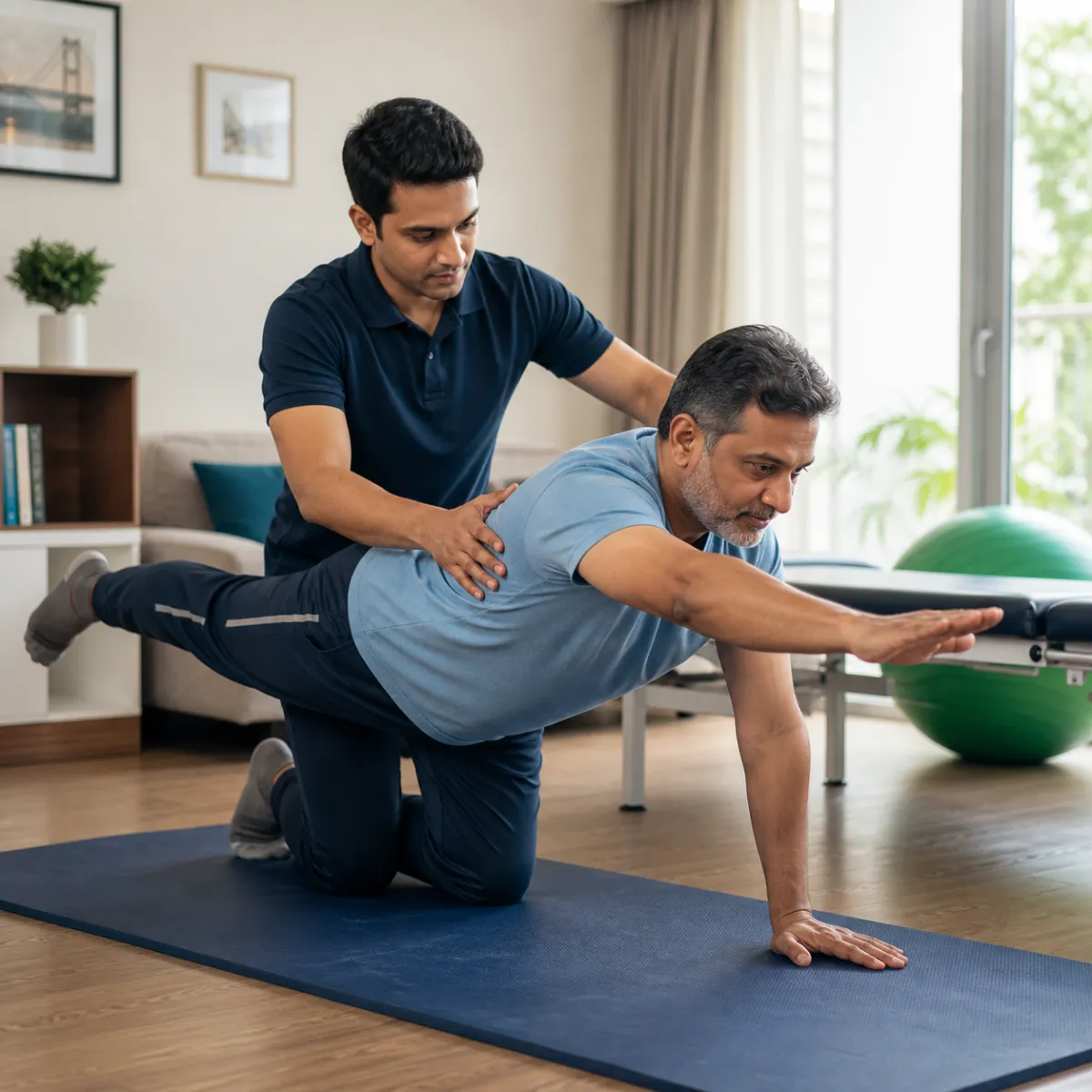 Physiotherapist guiding a structured Corporate Wellness Programs treatment session in Rohanda