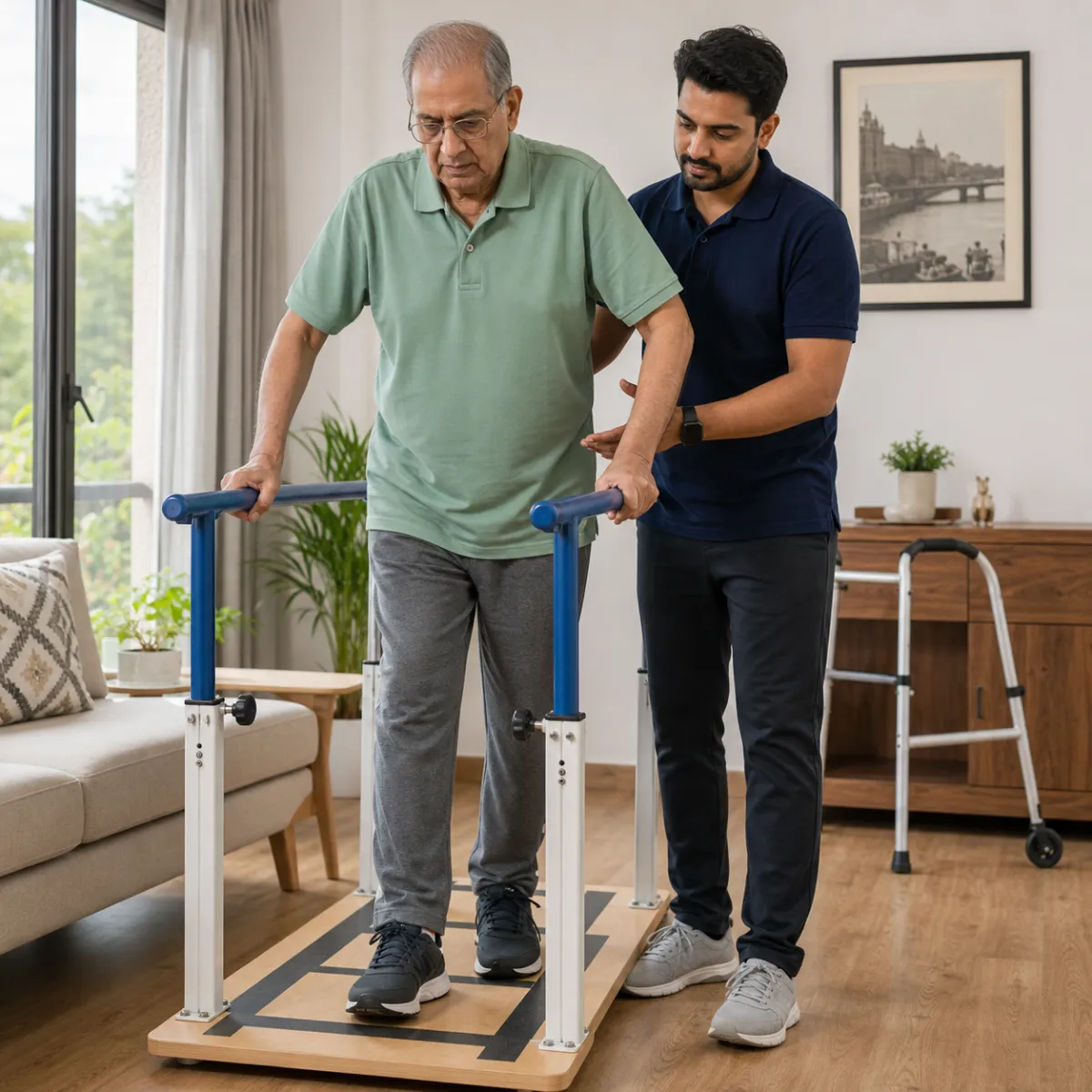 Physiotherapist guiding a structured Dementia and Alzheimer's Mobility Care treatment session in Simla
