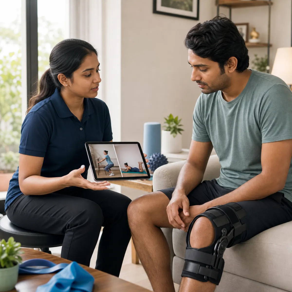CareMotion physiotherapist delivering a personalized Fracture and Trauma Rehabilitation service in Chowhati