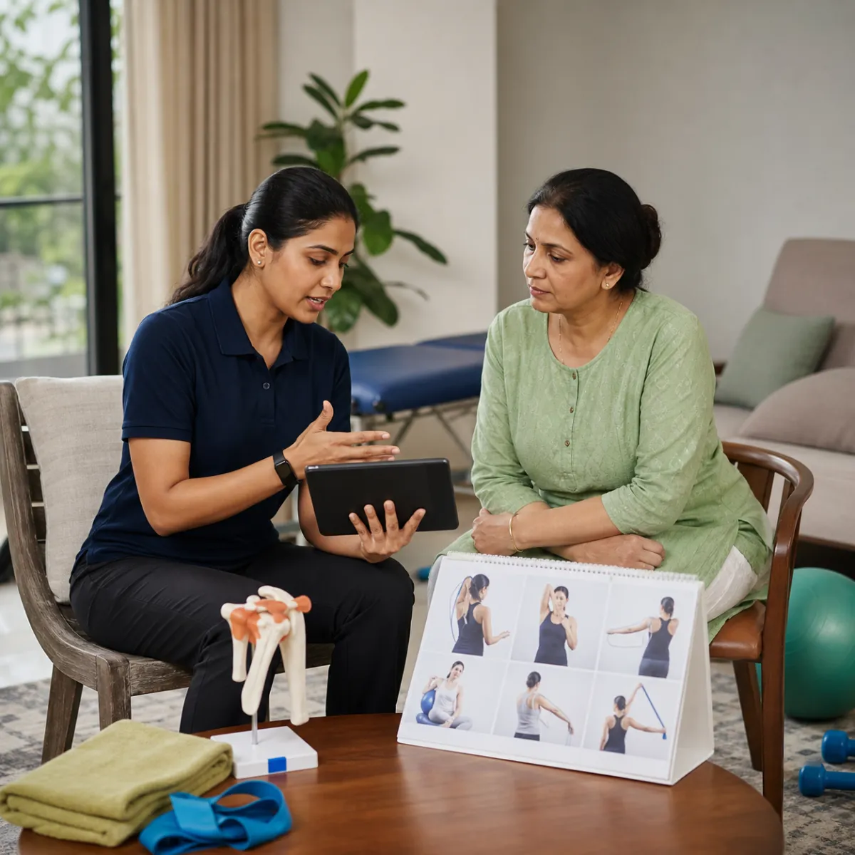 CareMotion physiotherapist delivering a personalized Frozen Shoulder Rehabilitation service in Abdalpur