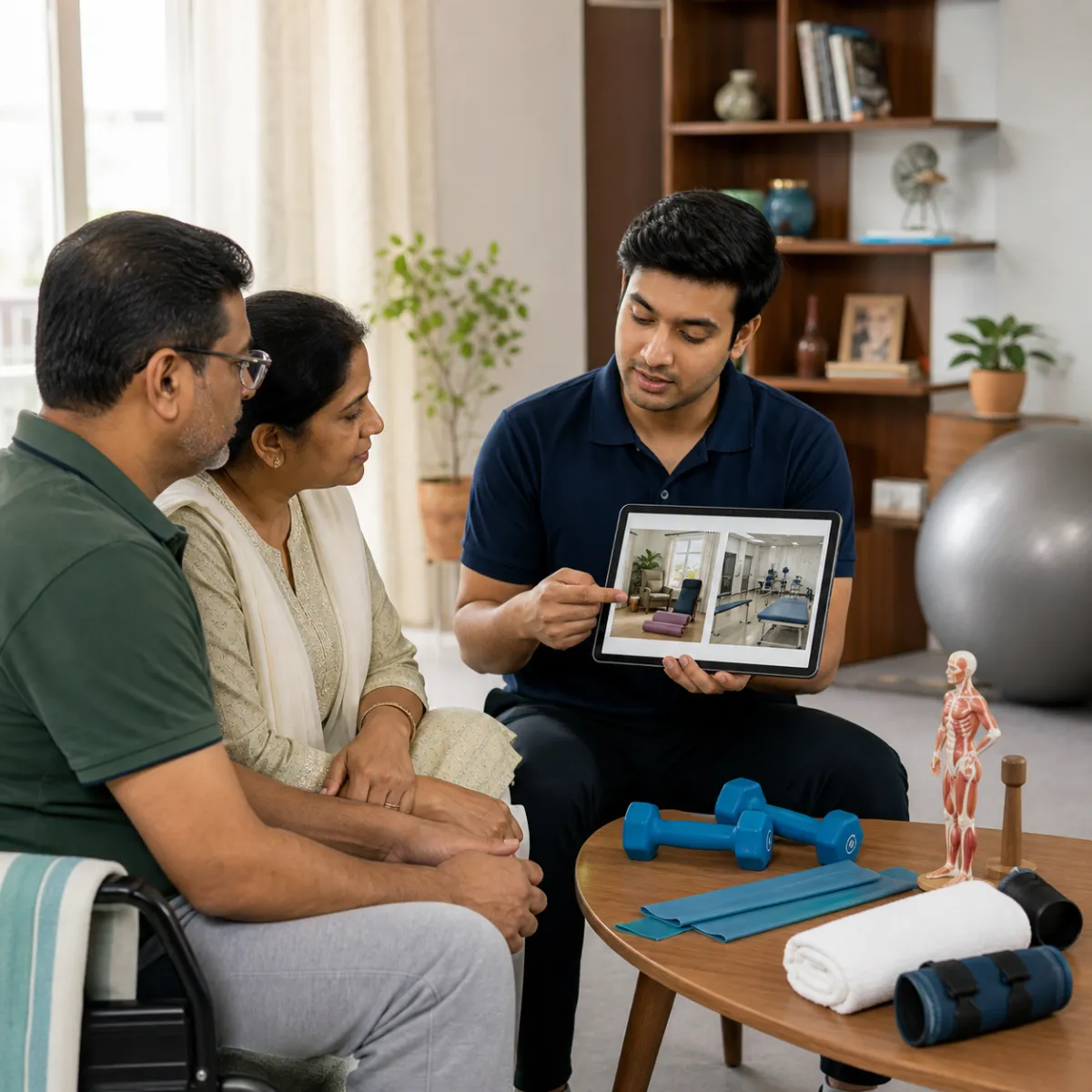CareMotion physiotherapist delivering a personalized Guillain-Barré Syndrome Rehabilitation service in Arjunpur