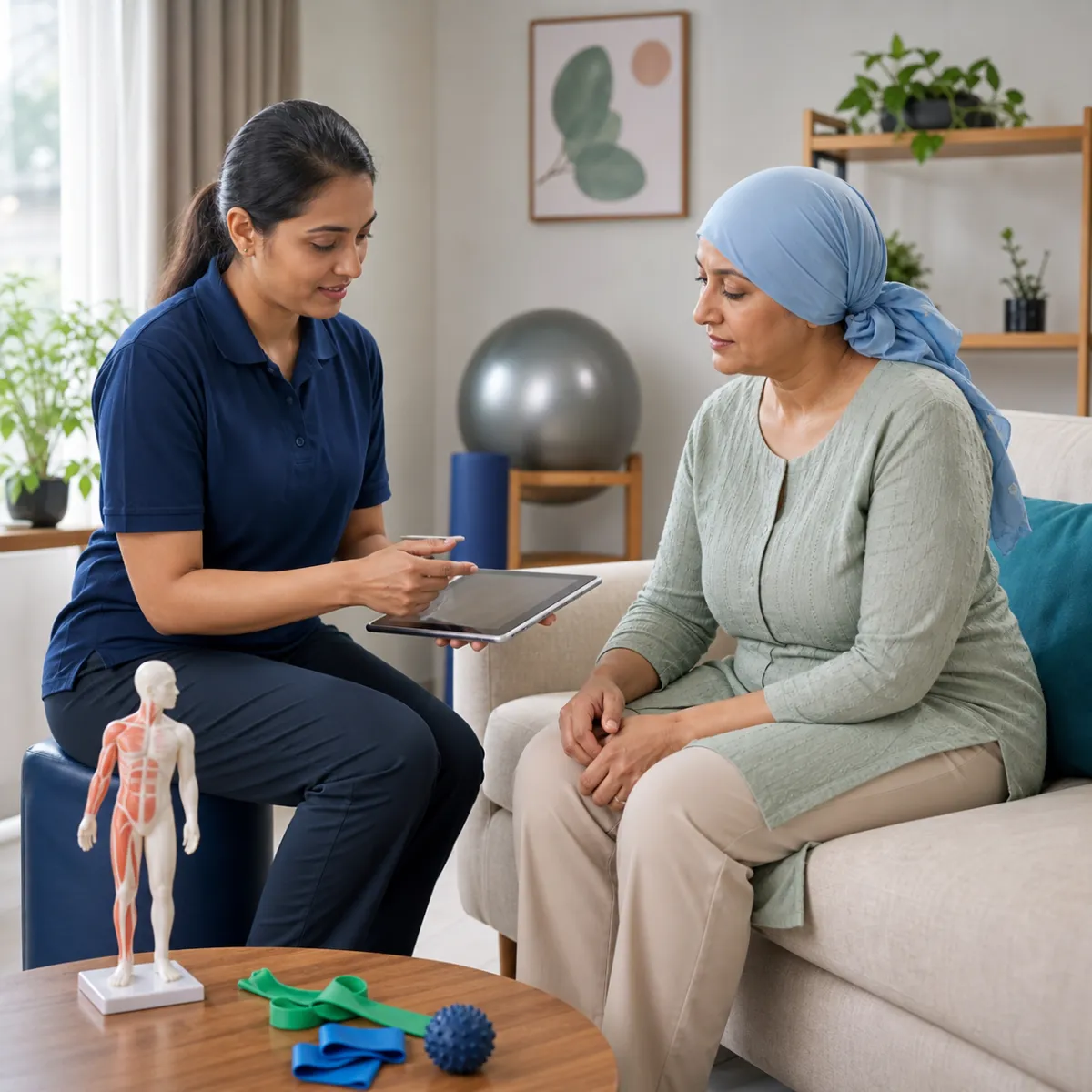 CareMotion physiotherapist delivering a personalized Oncology Physiotherapy service in Buinta