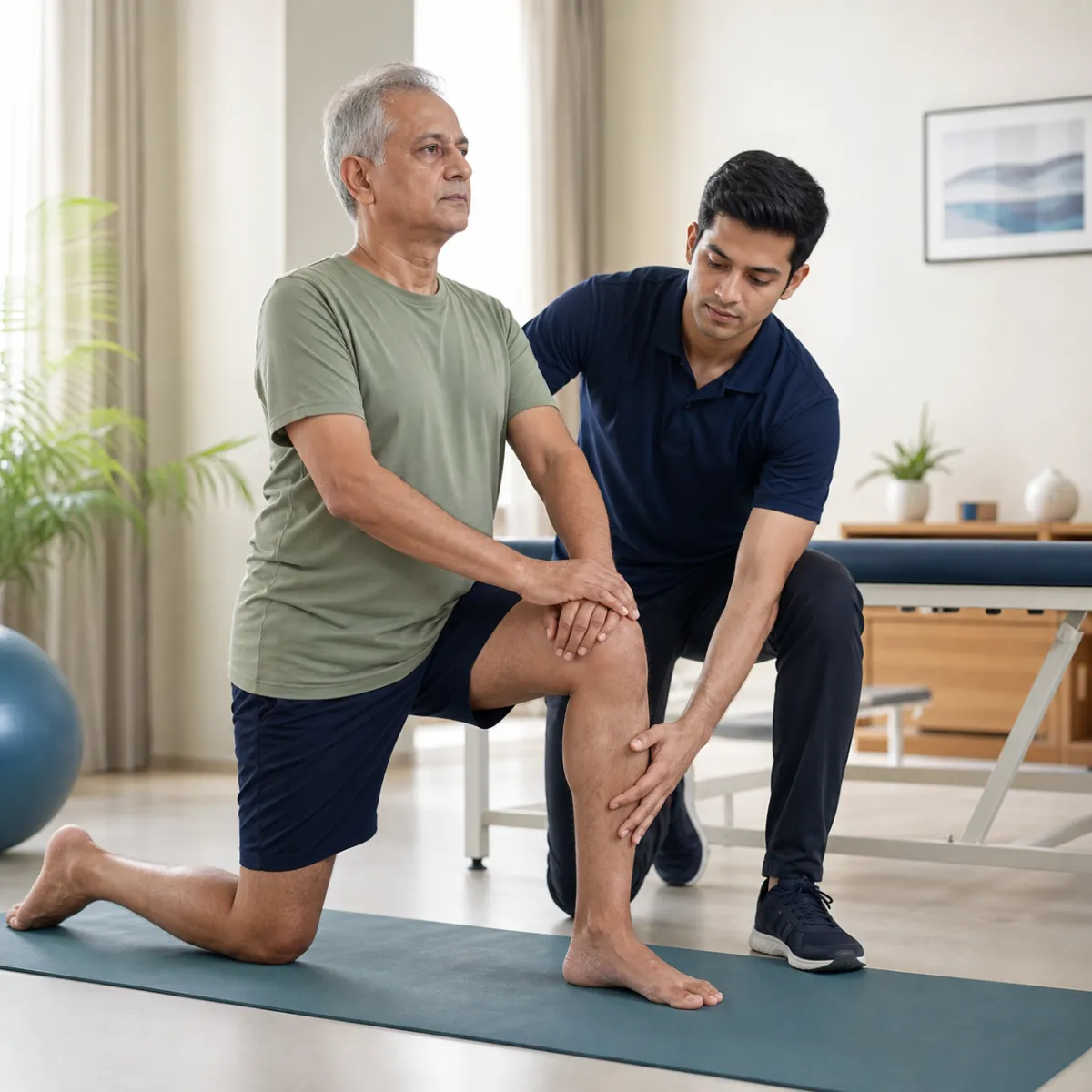 Physiotherapist assessing symptoms and functional limitations relevant to Orthopedic Rehabilitation in Abdalpur