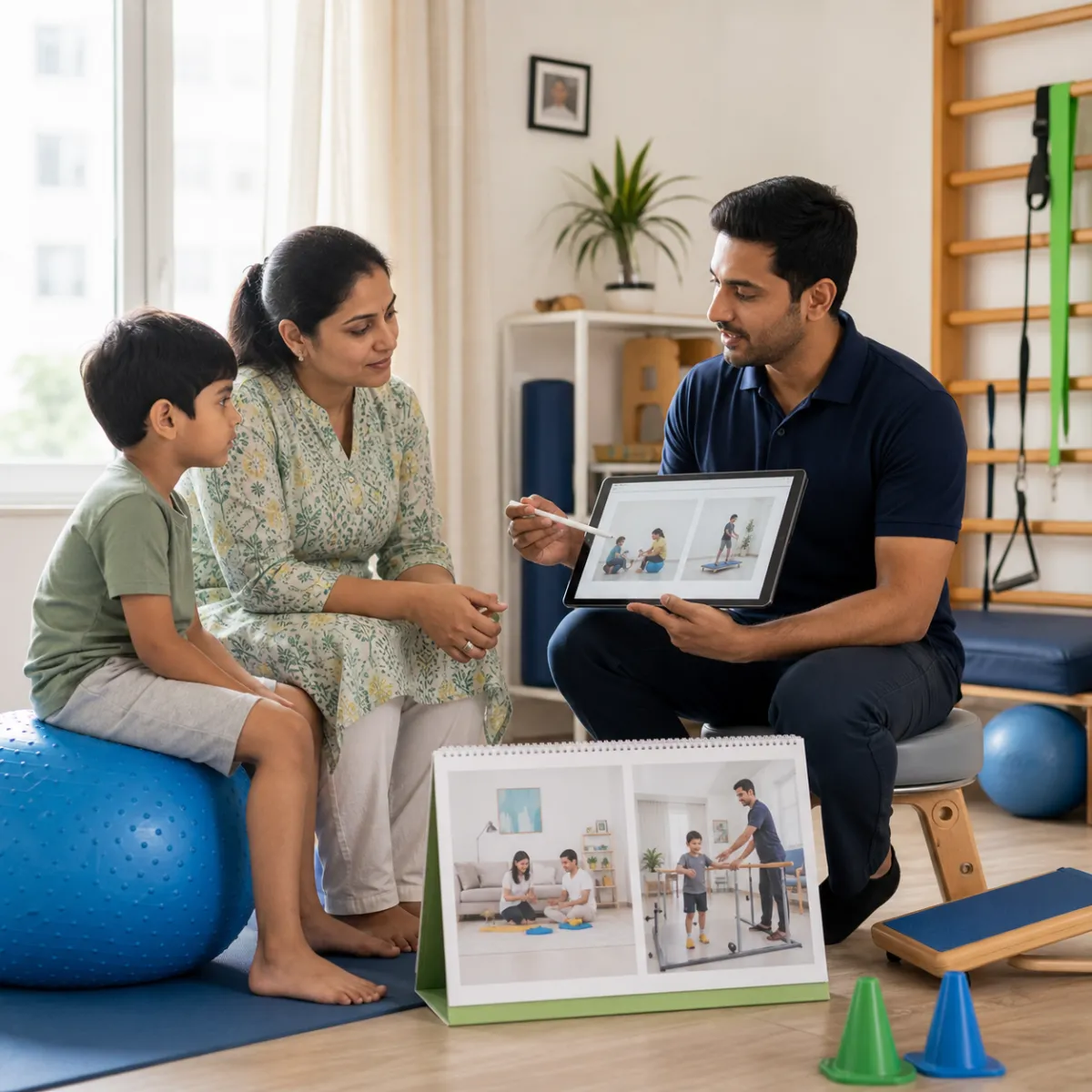 CareMotion physiotherapist delivering a personalized Paediatric Rehabilitation service in Bartala