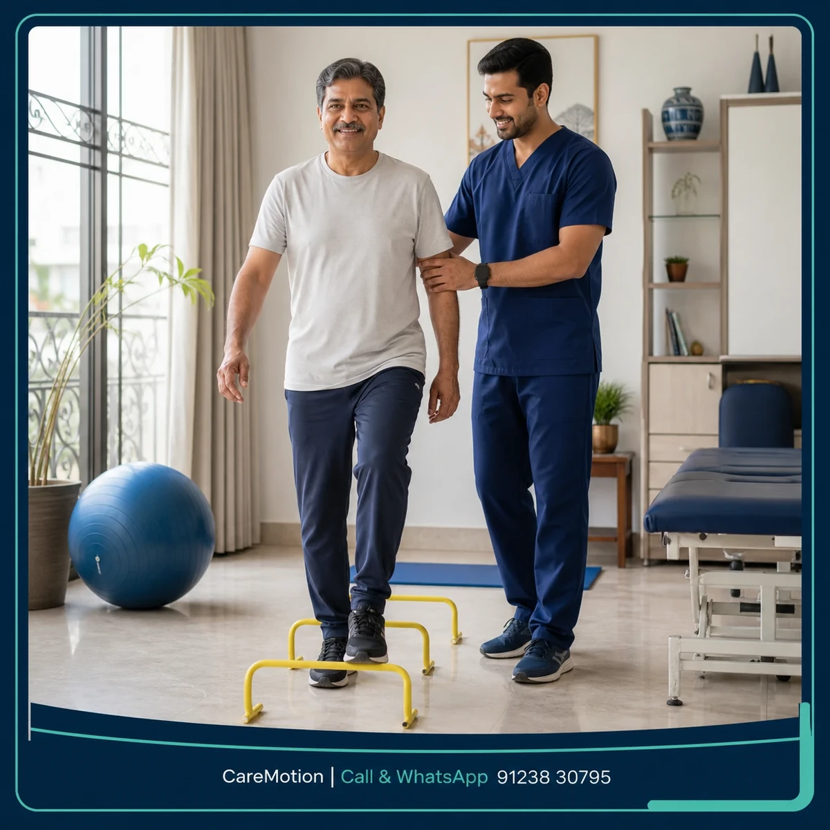 Patient experiencing relief through pain management physiotherapy interventions in Narayanpur