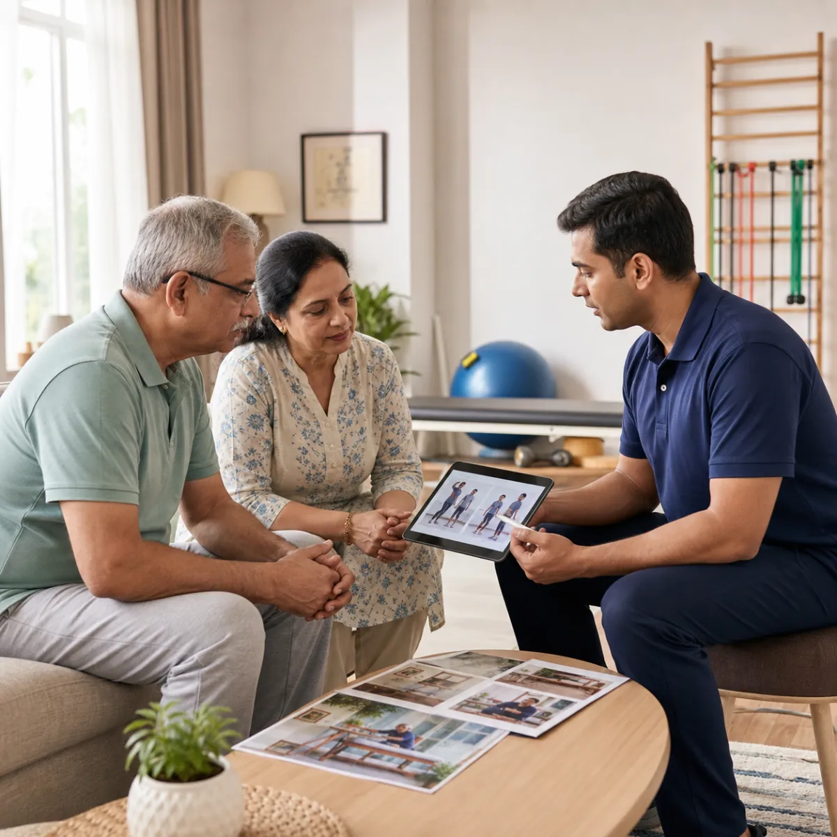 CareMotion physiotherapist delivering a personalized Parkinson's Physiotherapy service in Bartala