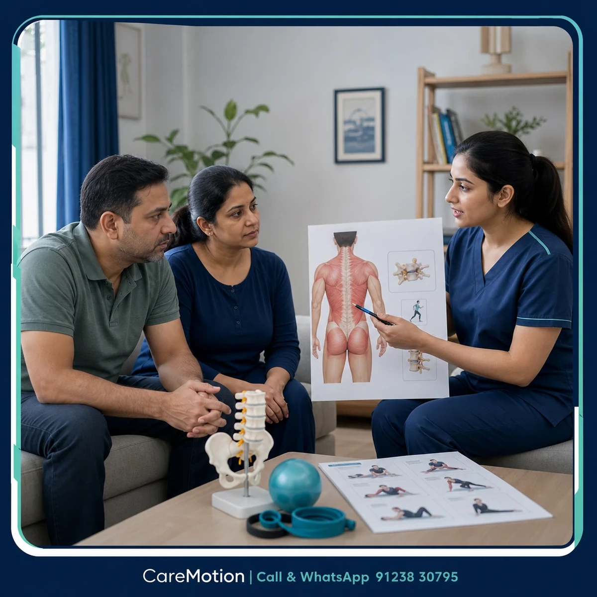 Physiotherapist providing individualized Patient Health Education in Kumarpara