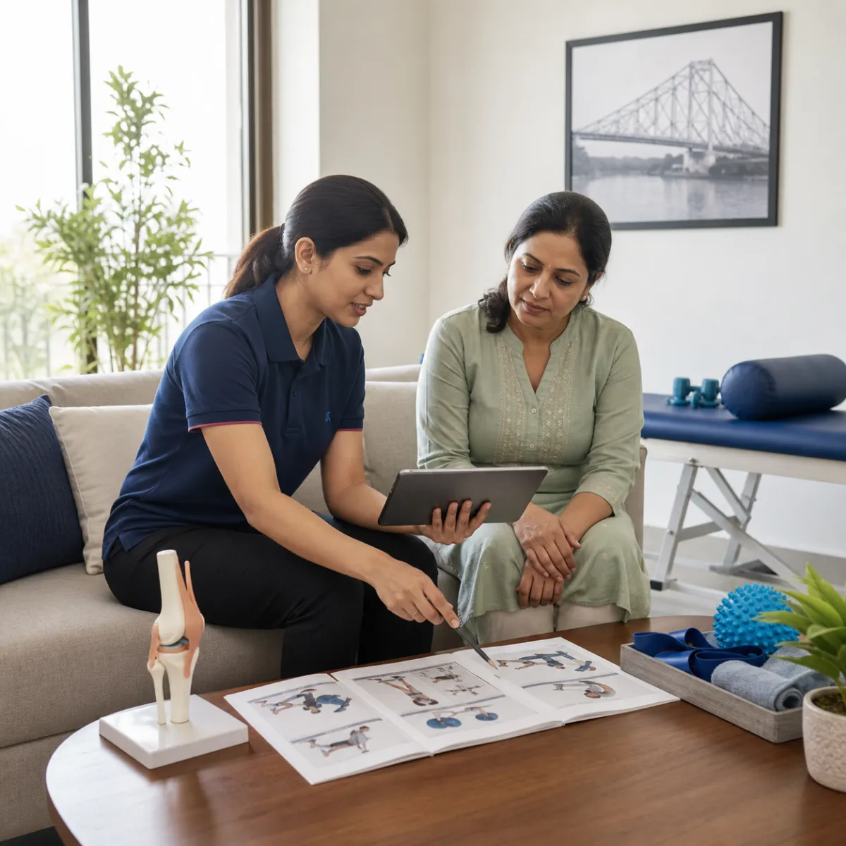CareMotion physiotherapist delivering a personalized Post Surgical Rehabilitation service in Krishnapur