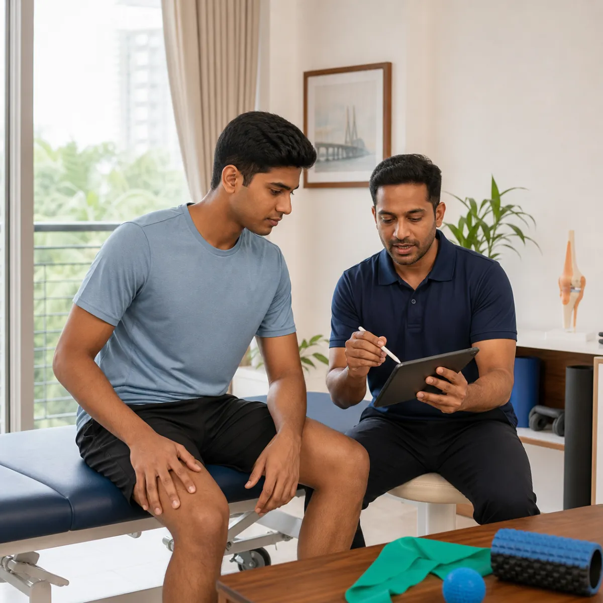 CareMotion physiotherapist delivering a personalized Sports Physiotherapy service in Kamdevpur