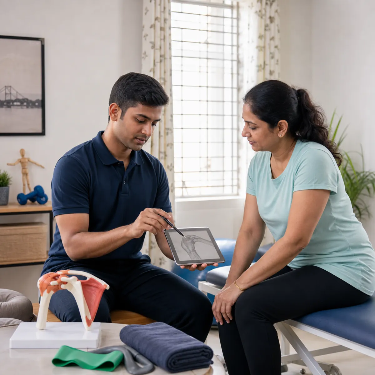 CareMotion physiotherapist delivering a personalized Tendinitis and Bursitis Treatment service in Kamdevpur