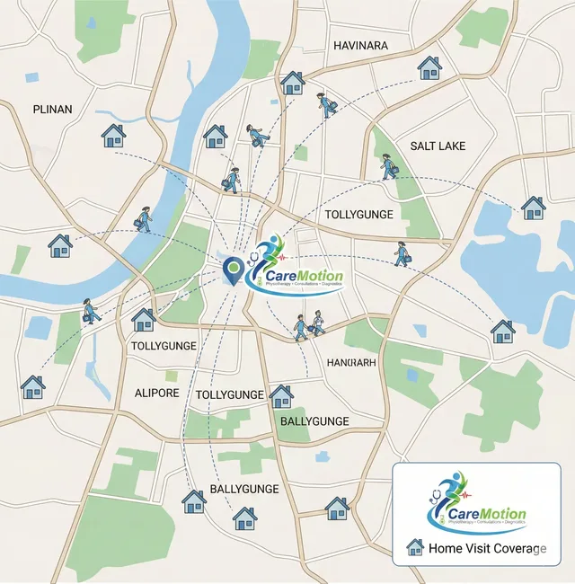 Senior citizen practicing balance exercises with a physiotherapist at home in Ruby